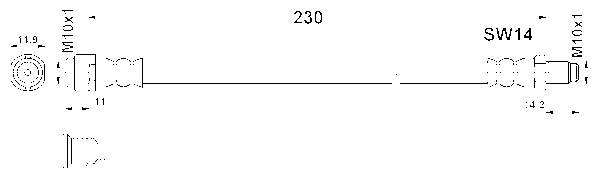 ATE Bremseslange 24523802303 for MERCEDES-BENZ