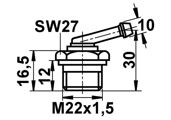 ATE Adapter, bremserør 03.3510-0026.2 for MAN
