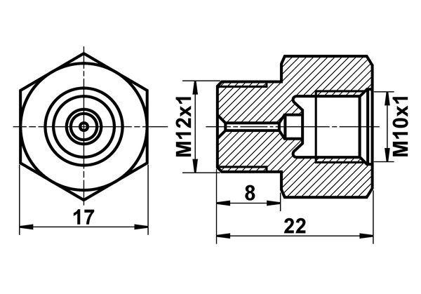 ATE Adapter, bremserør 03.3510-0059.1 for VAUXHALL
