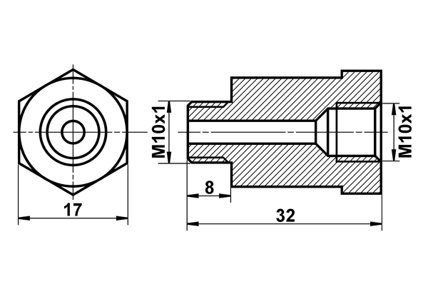 ATE Adapter, bremserør 03.3510-0200.1