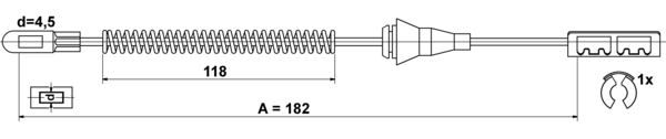 ATE Håndbremsekabel 24372707462 for VAUXHALL