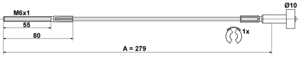 ATE Håndbremsekabel 24372707482 for VAUXHALL