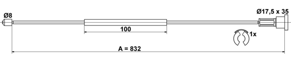 ATE Håndbremsekabel 24372707492 for VAUXHALL