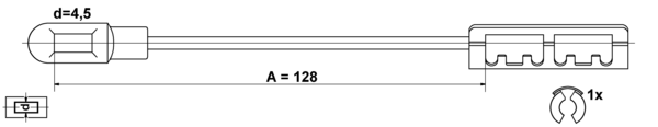 ATE Håndbremsekabel 24372707542 for VAUXHALL