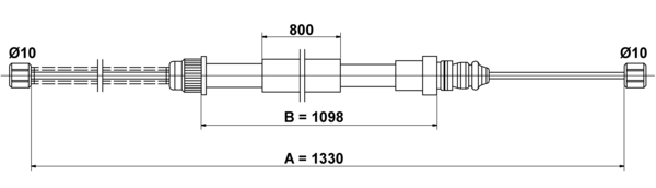 ATE Håndbremsekabel 24372710052 for RENAULT