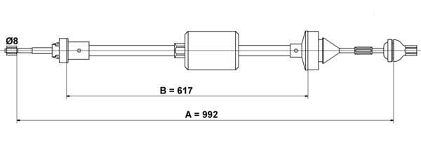 ATE Koblingskabel 24372810042 for RENAULT