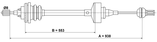 ATE Koblingskabel 24372810142 for RENAULT