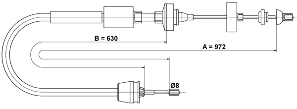 ATE Koblingskabel 24372810182 for RENAULT