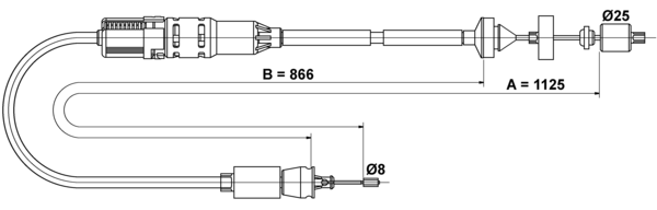 ATE Koblingskabel 24372810302 for RENAULT