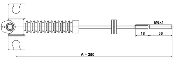 ATE Håndbremsekabel 24372717012 for NISSAN