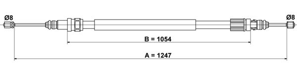 ATE Håndbremsekabel 24372710332 for RENAULT