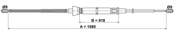 ATE Håndbremsekabel 24372725042 for VAG SEAT