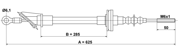 ATE Koblingskabel 24372805012 for FIAT