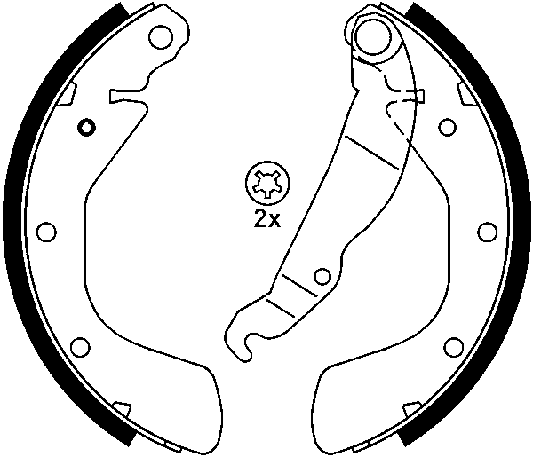 ATE Bremsebakkesæt 03013702662 for VAUXHALL