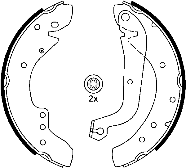 ATE Bremsebakkesæt 03013703302 for PEUGEOT VAUXHALL FIAT CITROËN RENAULT