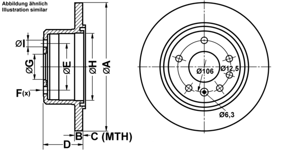 ATE Bremseskive 24011001911 fuld 270mm 10mm for VAUXHALL