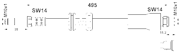 ATE Bremseslange 24513104953 for MERCEDES-BENZ