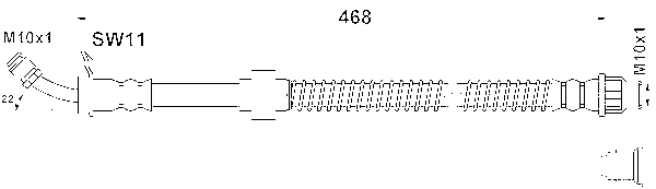 ATE Bremseslange 24513404683 for VAUXHALL RENAULT NISSAN