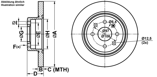 ATE Bremseskive 24011002251 fuld 270mm 10mm for VAUXHALL CHEVROLET