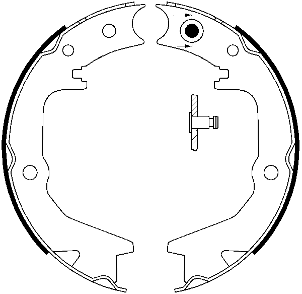 ATE Bremsebakkesæt, parkeringsbremse 03.0137-0452.2 for MITSUBISHI