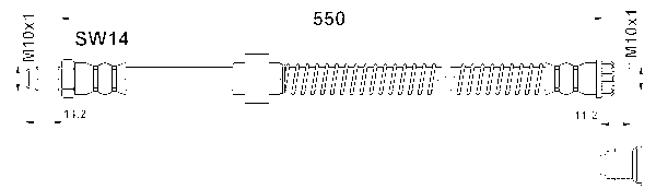 ATE Bremseslange 24511105503 for CITROËN