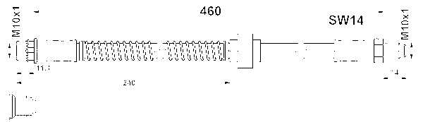 ATE Bremseslange 24511104603 for CITROËN PEUGEOT