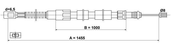 ATE Håndbremsekabel 24372701092 for VAG