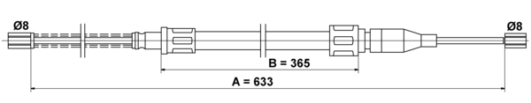 ATE Håndbremsekabel 24372701292 for VAG