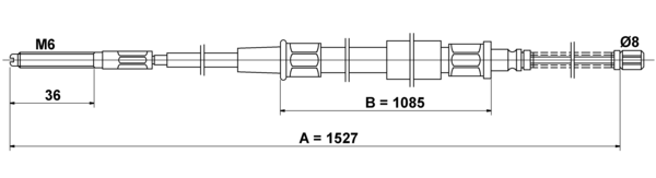 ATE Håndbremsekabel 24372701322 for VAG