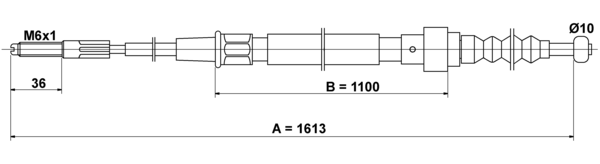 ATE Håndbremsekabel 24372701342 for VAG