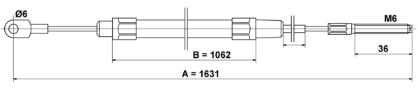 ATE Håndbremsekabel 24372702142 for BMW