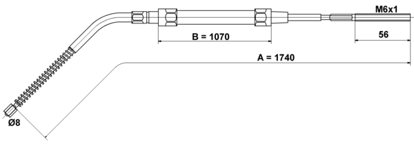 ATE Håndbremsekabel 24372702222 for BMW