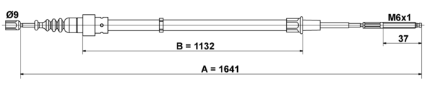 ATE Håndbremsekabel 24372701652 for VW