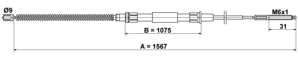 ATE Håndbremsekabel 24372701662 for VAG