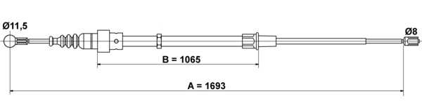 ATE Håndbremsekabel 24372701732 for VAG