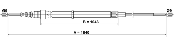 ATE Håndbremsekabel 24372701762 for VAG