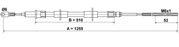 ATE Håndbremsekabel 24372702282 for BMW