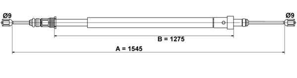 ATE Håndbremsekabel 24372703272 for CITROËN