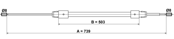 ATE Håndbremsekabel 24372704222 for MERCEDES-BENZ