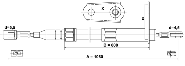 ATE Håndbremsekabel 24372704092 for MERCEDES-BENZ