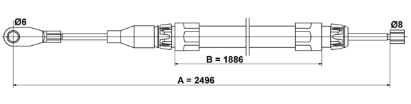 ATE Håndbremsekabel 24372704112 for MERCEDES-BENZ