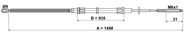 ATE Håndbremsekabel 24372701602 for VAG