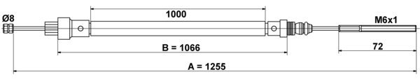 ATE Håndbremsekabel 24372705302 for FIAT PEUGEOT