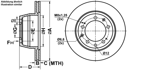 ATE Bremseskive 24012001121 ventileret 289mm 20mm for PORSCHE