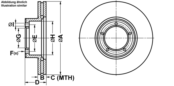 ATE Bremseskive 24012201091 ventileret 271mm 22mm for VAUXHALL