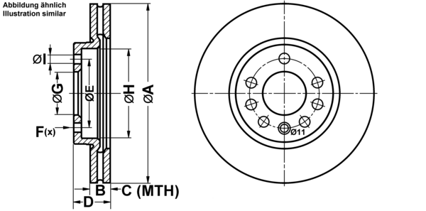 ATE Bremseskive 24012401331 ventileret 284mm 24mm for VAUXHALL SAAB
