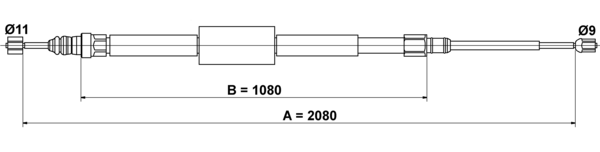 ATE Håndbremsekabel 24372710692 for RENAULT