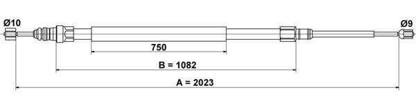 ATE Håndbremsekabel 24372710702 for RENAULT