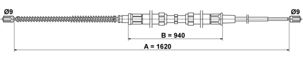 ATE Håndbremsekabel 24372725052 for SKODA
