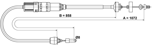 ATE Koblingskabel 24372810272 for RENAULT